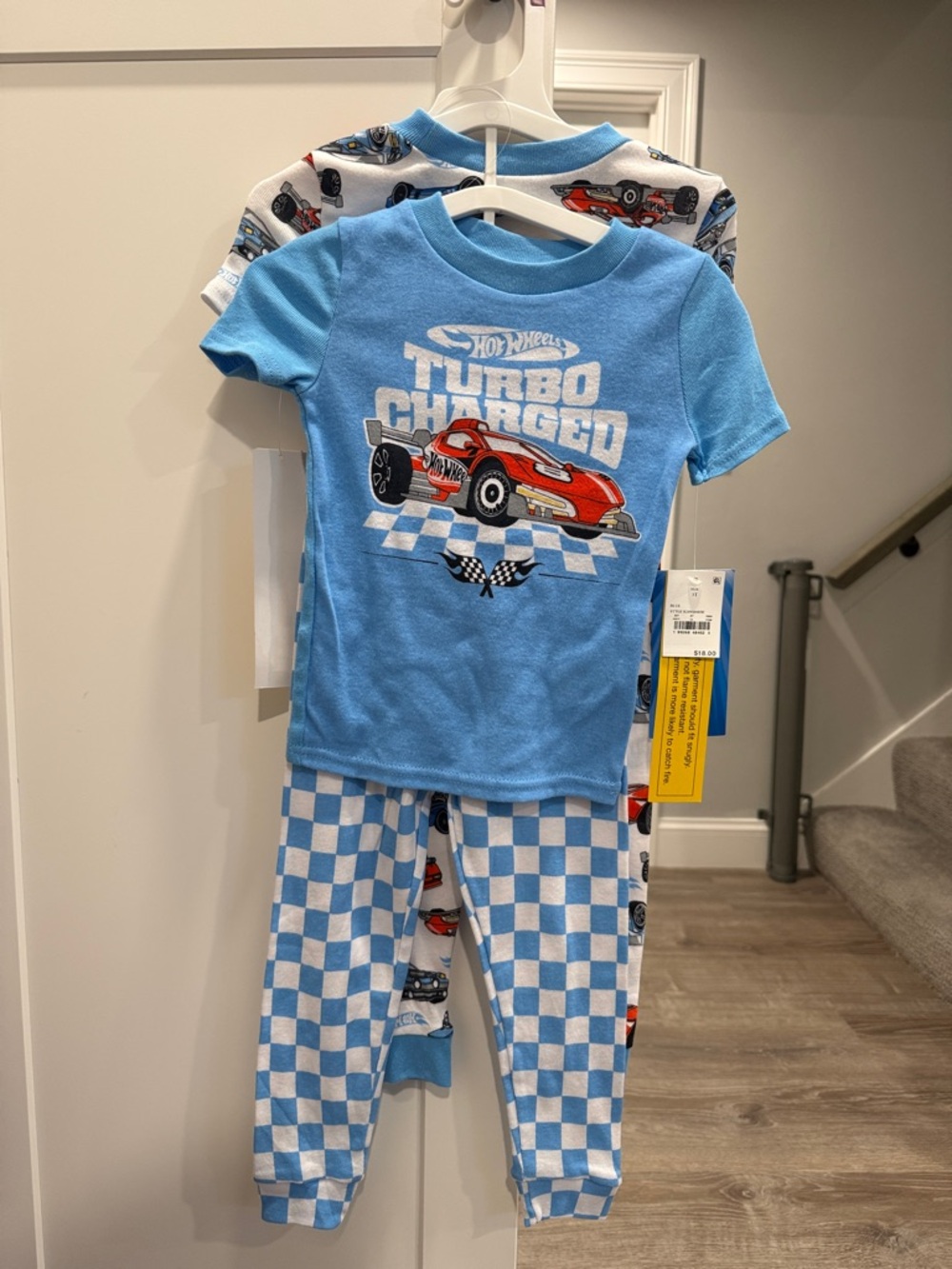 Hot Wheels Kids' Blue 'Turbo Charged' Pajama Set, Toddler Size 3